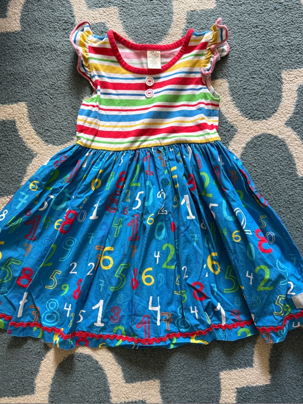 Eleanor Rose Rainbow Stripe First Day Of School Dress